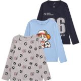 Name It - NMMNIKO 3P LS TOP - Shirt met Lange Mouwen - Navy Blazer - Set van 3