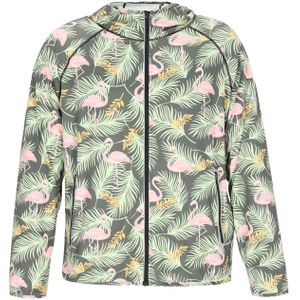 Reiswood Tussenjas  antraciet / lichtgroen / oranje / pink