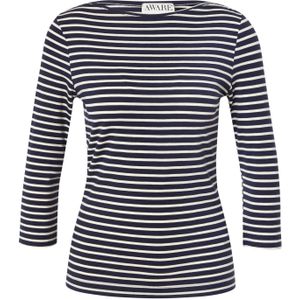 Aware Shirt 'VMFIONA'  donkerblauw / wit