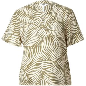 OBJECT Blouse  ecru / donkerbeige