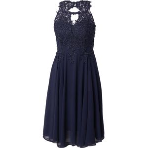 APART - Cocktailjurk - Nachtblauw - Knielengte - Aansluitende Pasvorm