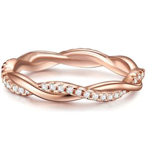 Trilani Ring  rose-goud / transparant
