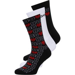 HUGO Sokken 'VALENTINE'  vuurrood / zwart / wit