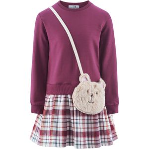 happy girls Jurk  lichtbeige / abrikoos / roodviolet / wit