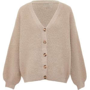 Poomi Gebreid vest  beige