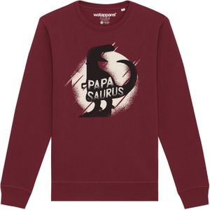 Watapparel Sweatshirt ' Papasaurus '  gemengde kleuren / bourgogne