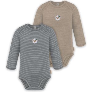 normani Rompertje/body 'Auckland'  smoky blue / lichtbruin / grijs