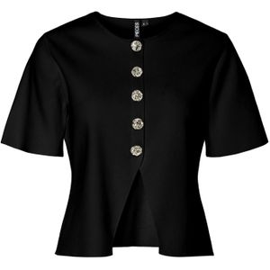 Pcmarie - Split Gebreid Vest - Knits - Ronde Hals - Korte Mouwen - Cropped Fit