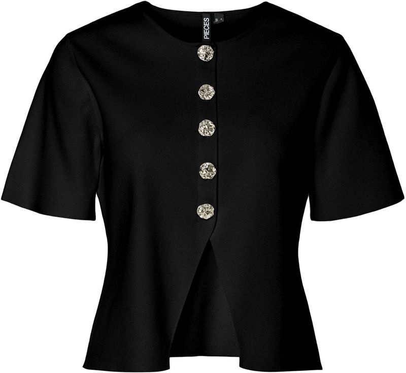 Pcmarie - Split Gebreid Vest - Knits - Ronde Hals - Korte Mouwen - Cropped Fit