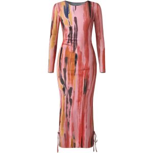 WOMAN VISION Jurk  navy / oranje / oudroze / rood