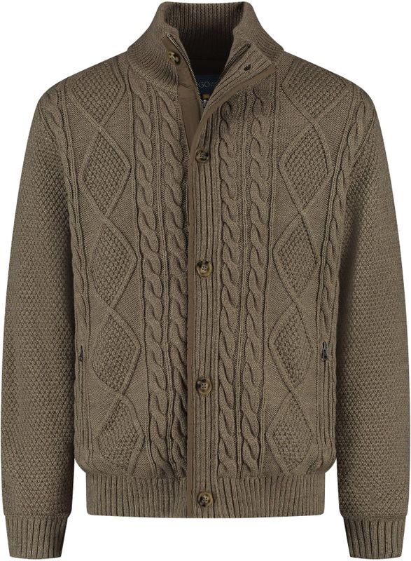 MGO Gebreid vest  kaki