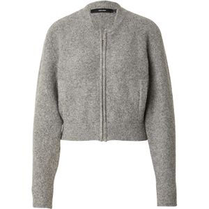 VERO MODA Gebreid vest 'VMHANNA'  grijs gemêleerd