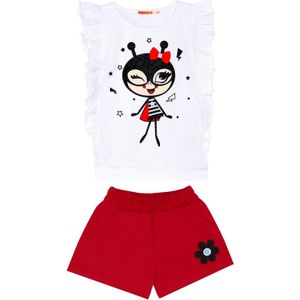 Denokids Trainingspak 'Bug Love'  rood