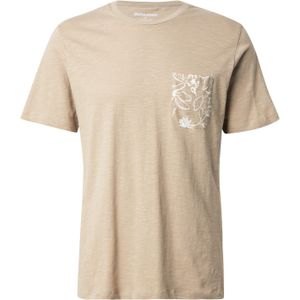 JACK & JONES Shirt 'JJROX'  donkerbeige / wit