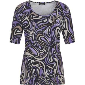 Goldner Shirt  grijs / lila / zwart