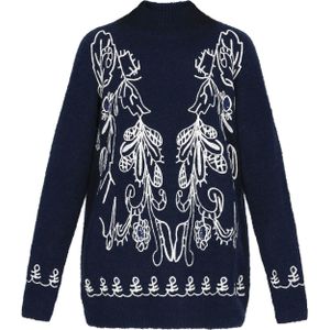 usha FESTIVAL Oversized trui  navy / wit