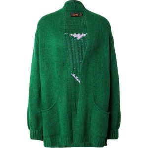 miss goodlife Gebreid vest 'Heart'  groen / lavendel