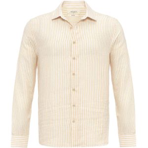 Antioch Overhemd  mosterd / wit