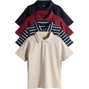 The Set Shirt  beige / marine / rood / wit