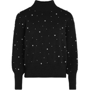 faina Trui  zwart / parelwit