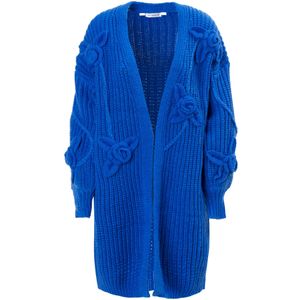 Influencer Gebreid vest  blauw