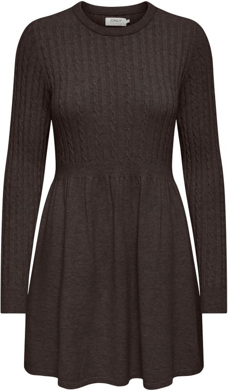 Onlfia - Midi-jurk - Gebreide Jurk - O-hals - Lange Mouwen - Regular Fit