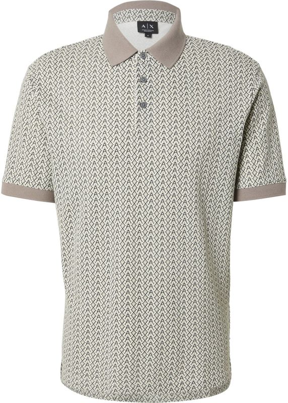 ARMANI EXCHANGE Shirt  crème / donkerbeige / zwart