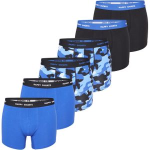 Happy Shorts Boxershorts  lichtblauw / zwart / wit
