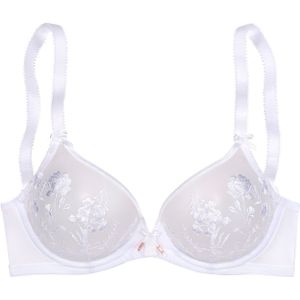 Balconette BH - Uni Wit - Kant - Met Beugel
