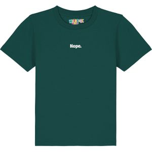watabout.kids Shirt 'Nope'  donkergroen / wit