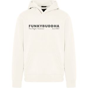 Funky Buddha Sweatshirt  ecru / donkergrijs