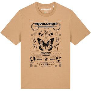 Watapparel Shirt 'Revolution'  beige / zwart / wit