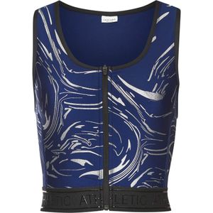 active by Lascana - Functionele Top - Blauw - Glanzende 3D-tekst op de Tailleband