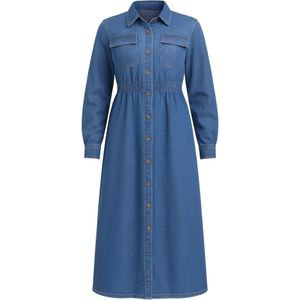 MODAMIHRAM Blousejurk  blauw denim