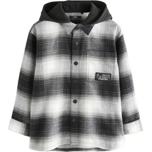 Next Overhemd  lichtgrijs / zwart / wit