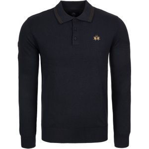 La Martina Trui 'MBS306'  donkerblauw