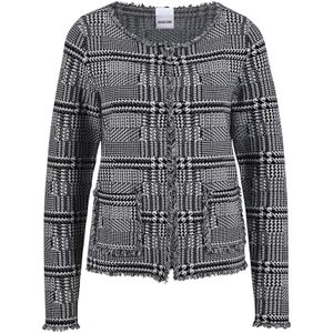 MADELEINE Gebreid vest  zwart / wit