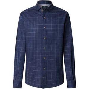 Hackett London Overhemd  donkerblauw / wit