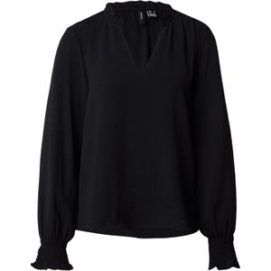 Vmcarla - Blouse - V-Hals - Lange Mouwen - Regular Fit - Ruches
