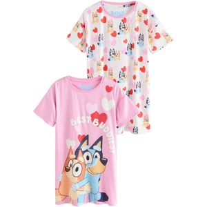 Next Nachthemd  beige / navy / rosa / wit