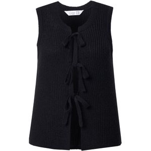 MIAMODA Gebreid vest  zwart