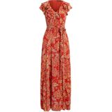 Lauren Ralph Lauren - Avondjurk - Blauw Geel Rood - Lang Maxi - V-hals