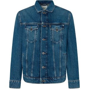 Pepe Jeans - PM402715HW3 - Blauw - Regular-jasje - Casual - Katoen - Duurzaam