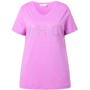 MIAMODA Shirt  lila / zilver / transparant