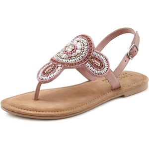 LASCANA Teenslipper  rosa / oudroze / wit