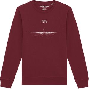 Watapparel Sweatshirt 'Lost in space'  bourgogne / wit
