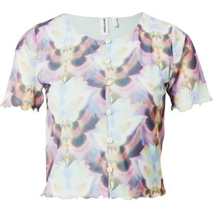 Résumé Gebreid vest 'Alanis'  turquoise / lichtblauw / lavendel / pink