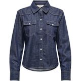 Only - Charlize - Dameshemd - Denim - Lange Mouwen - Regular Fit