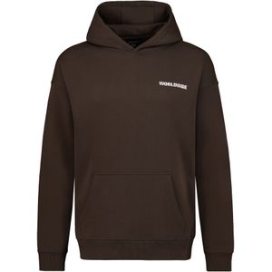 Sublevel Sweatshirt 'Worldwide'  chocoladebruin / wit