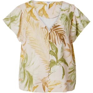 OBJECT Blouse 'Chang'  lichtbeige / bruin / kaki / kiwi